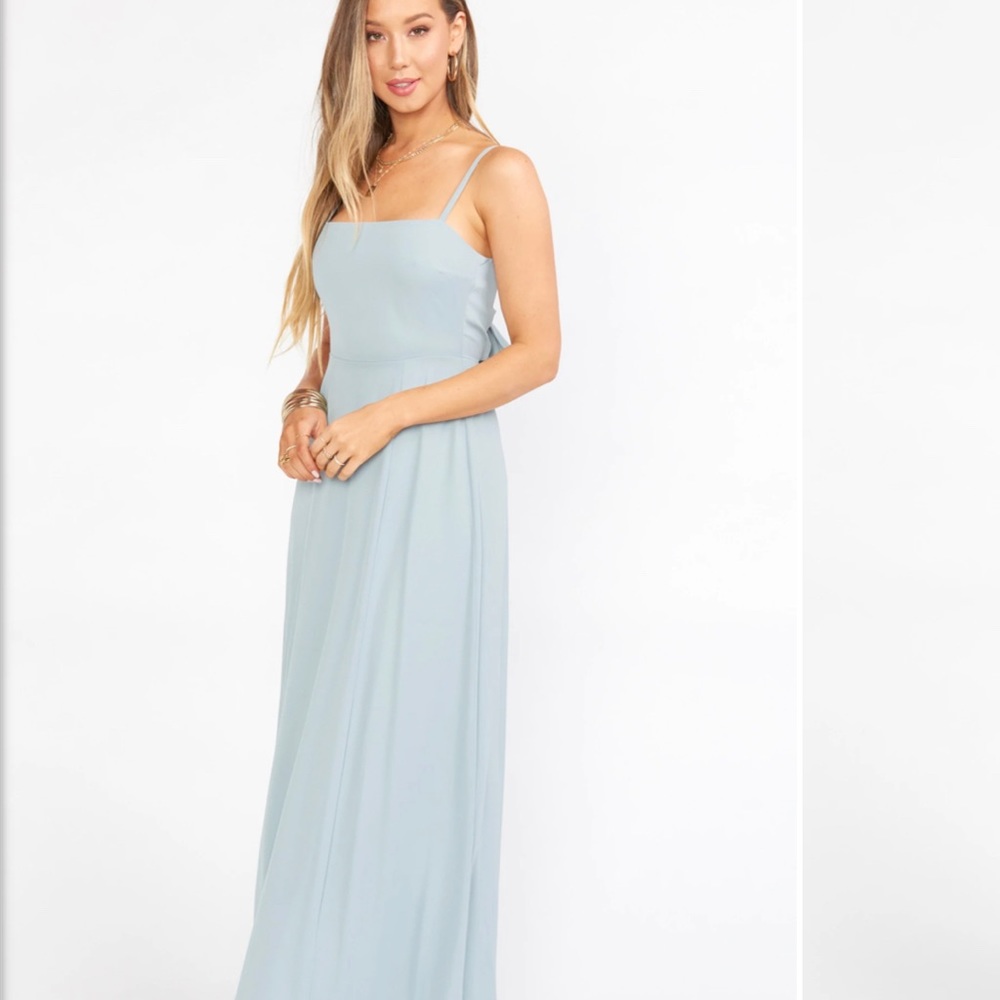 Lauren Tie Maxi Dress ~ Silver Sage Crisp Size Small Show Me Your Mumu